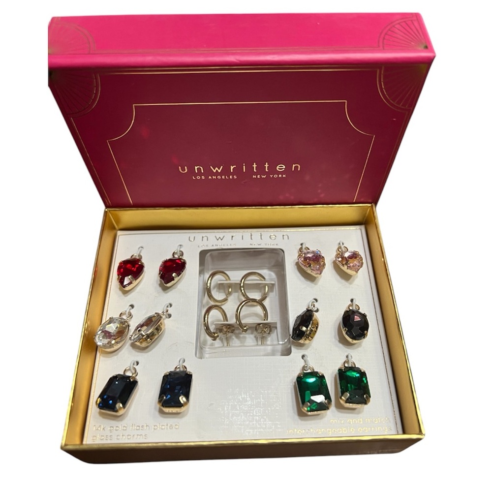 Unwritten 14kt Gold Plated Mix Match Glass Beaded Accent Colors NIB $50 Macy's
